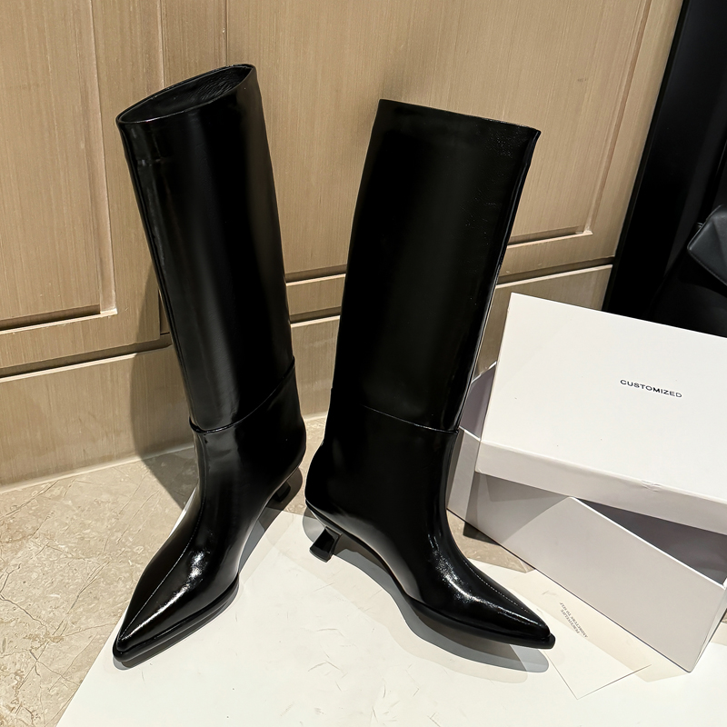 QUTAA Fashion News Women Knee  - Women'S Shoes Kitten Heels 评论和价格