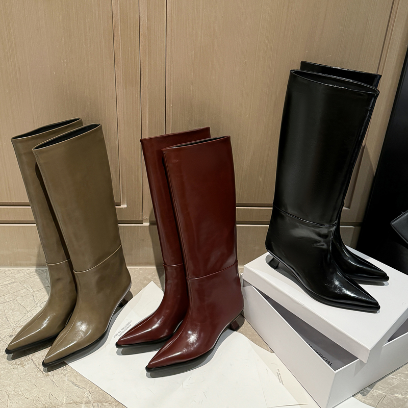 QUTAA Fashion News Women Knee  - Women'S Shoes Kitten Heels 评论和价格