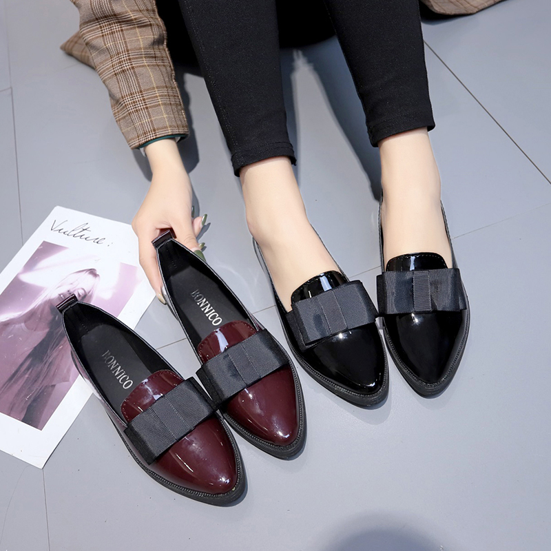 Black/ Wine Red Patent Leather - Women Shoes Formal 评论和价格