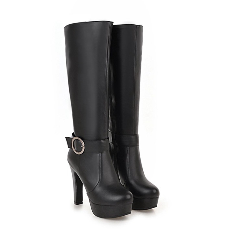 Knee High Boots Women Fashion  - Zip Up Boots Short 评论和价格