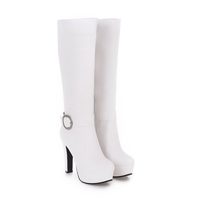 Knee High Boots Women Fashion  - Zip Up Boots Short 评论和价格