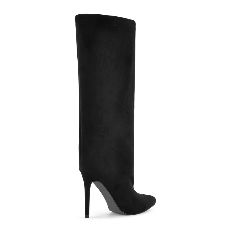 Onlymaker Black Faux Suede Kne - Women Shoes Formal 评论和价格