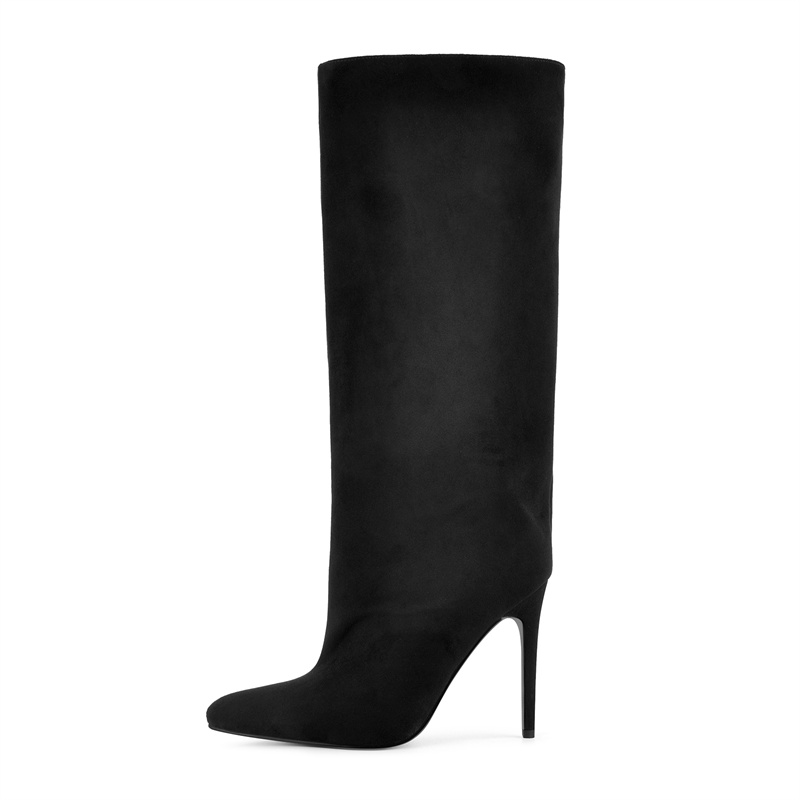 Onlymaker Black Faux Suede Kne - Women Shoes Formal 评论和价格