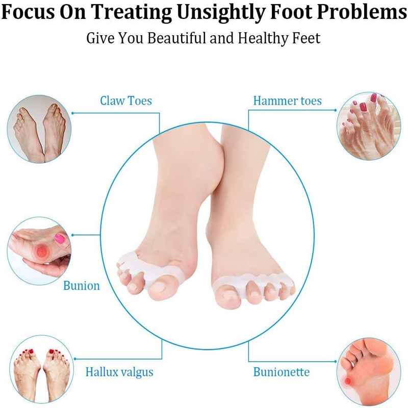 1 Pair Silicone Toe Separators - Women'S Shoes With Bunions 评论和价格