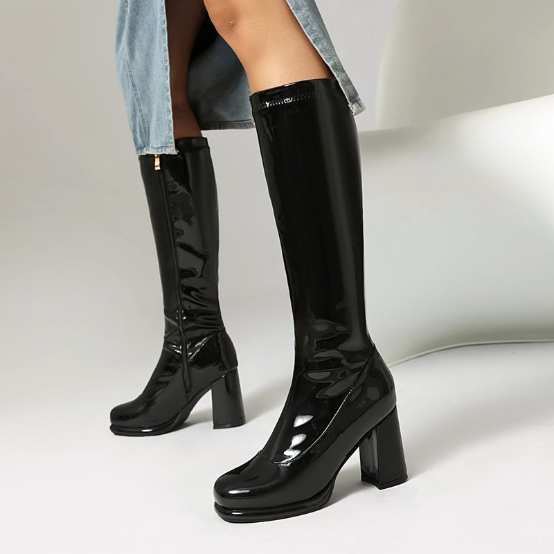 SIMLOVEYO Sexy Female Knee Boo - Zip Up Boots Short 评论和价格