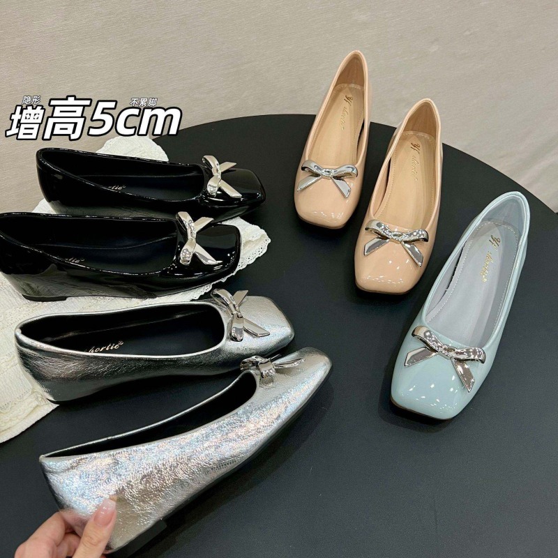 Art Style Bow Flat Shoes Women - Women Shoes Wedges 评论和价格