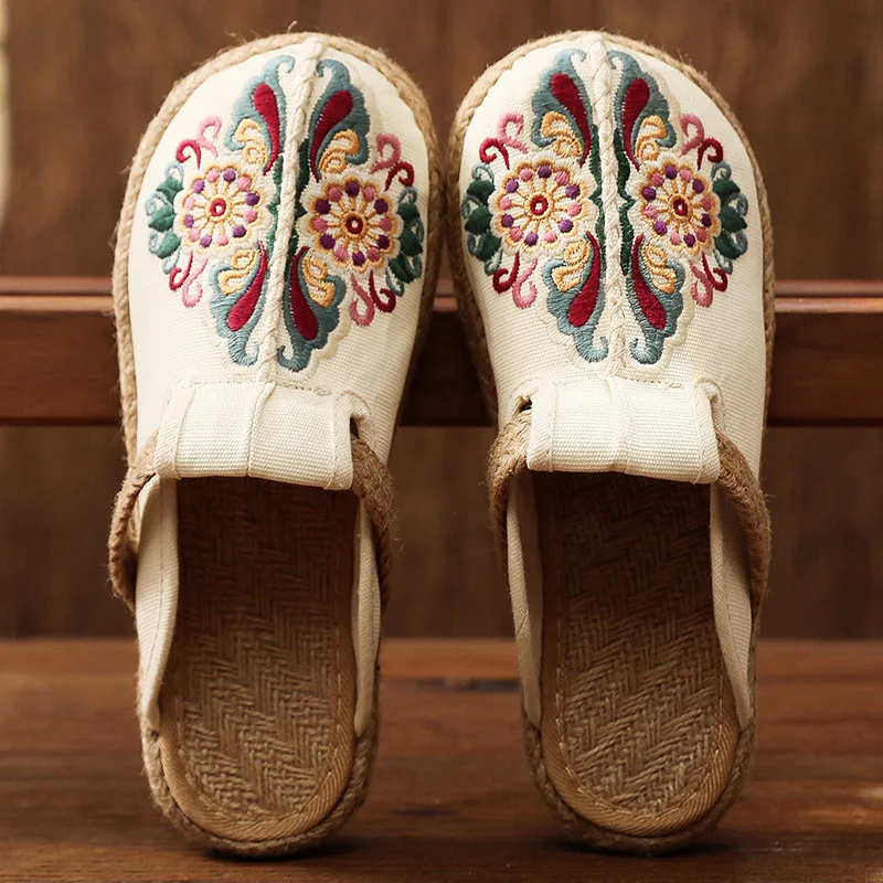 Women Casual Linen Handmade Em - Women'S Shoes Vegan 评论和价格