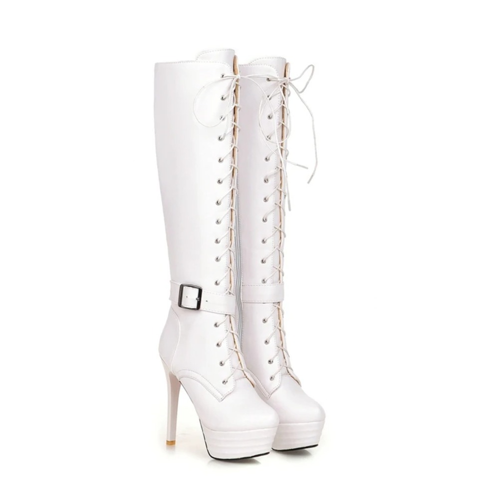 Knee High Boots Womens Botas M - Zip Up Boots Short 评论和价格