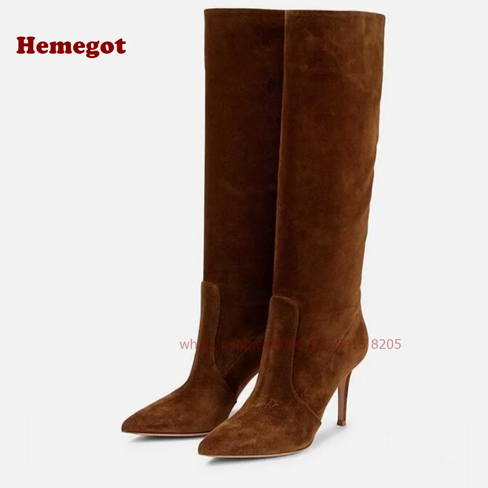 Vegan Suede Wide Calf Knee Hig - Women'S Shoes Vegan 评论和价格