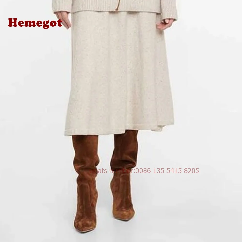 Vegan Suede Wide Calf Knee Hig - Women'S Shoes Vegan 评论和价格