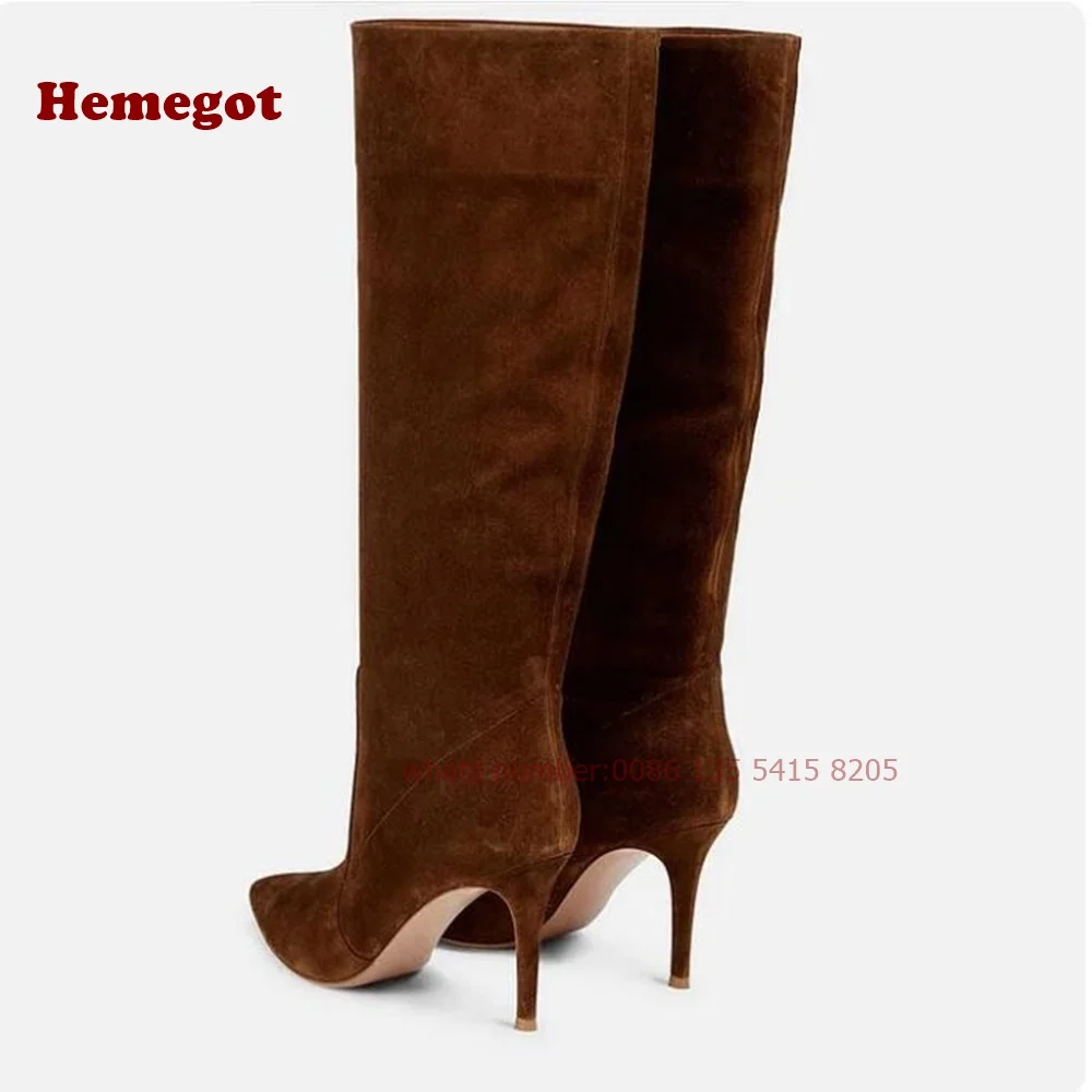 Vegan Suede Wide Calf Knee Hig - Women'S Shoes Vegan 评论和价格