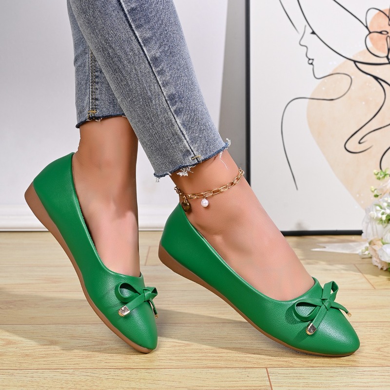 Bow Shallow Mouth Soft Sole Co - Women Shoes Wedges 评论和价格