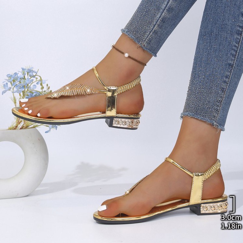 Clip Toe Gold Silver Gladiator - Women'S Shoes Z 评论和价格